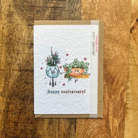 Happy Anniversary Hanging Plant Seed Card